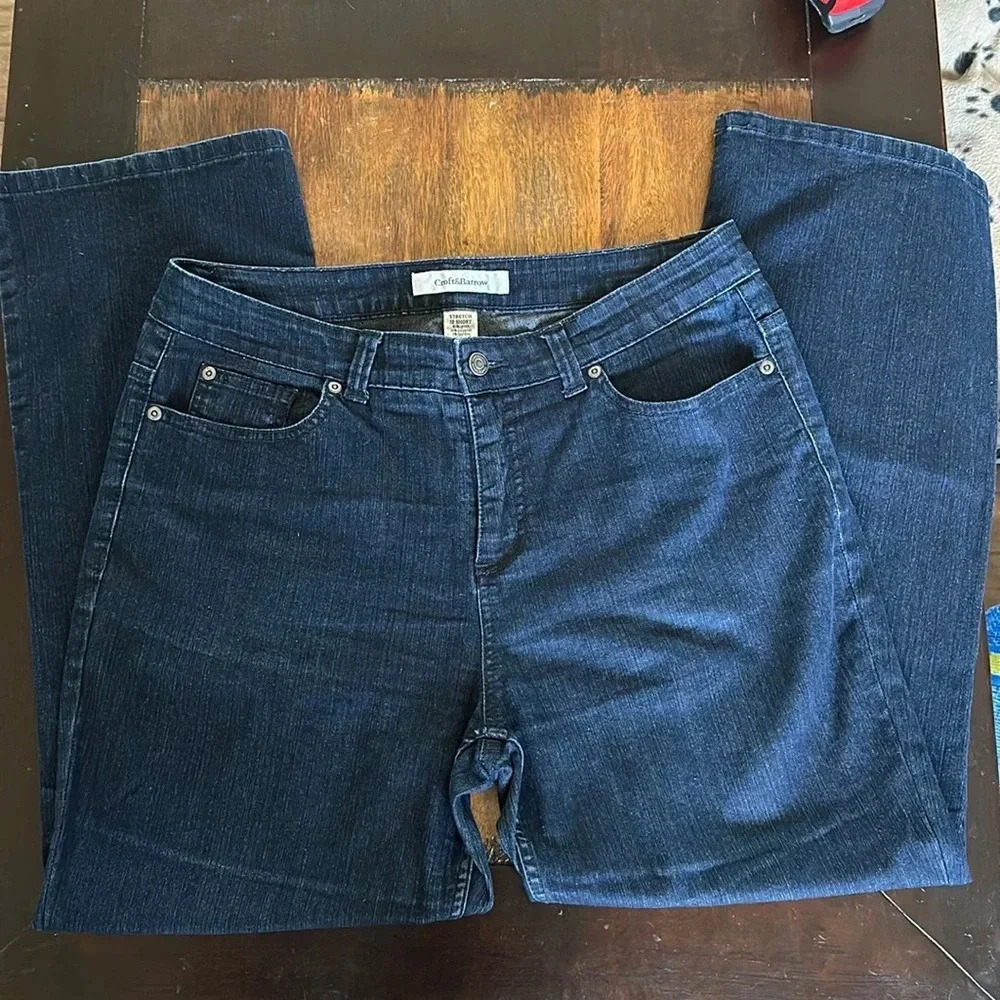 Croft and Barrow stretch blue jeans size 12 short EUC
